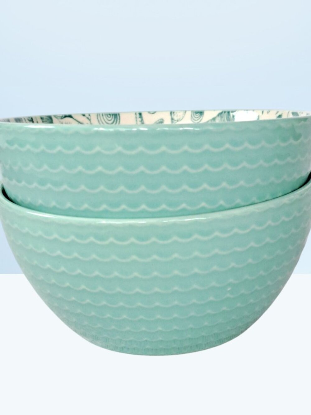 2 Pfaltzgraff Venice Soup Cereal Bowls 6" Wide x 3" Tall, Seashells, Ocean Beach - Picture 15 of 16